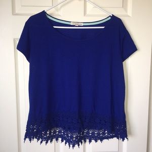 Blue crochet t- shirt